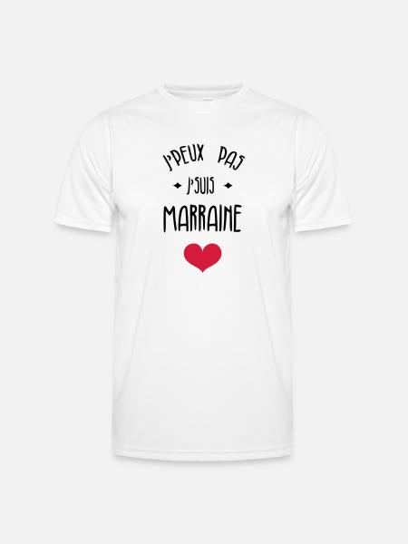 Parrain / Marraine / Filleule / Filleul - T-shirt sport Homme - blanc