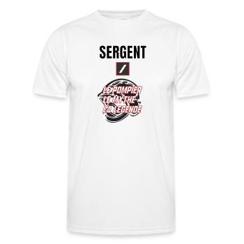 Sergent pompier - T-shirt sport Homme - blanc - Devant - AI Model Male 178 dark (178cm)