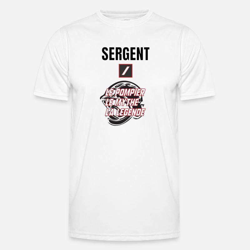 Sergent pompier T-shirt sport Homme