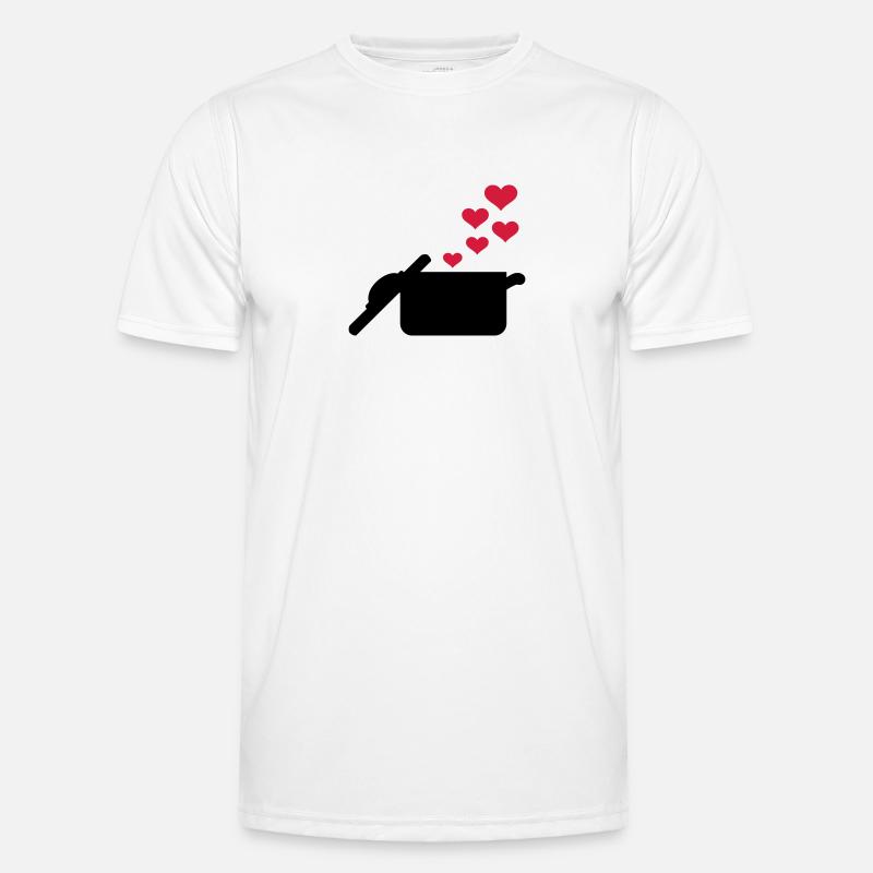 Kochen - Männer Funktions-T-Shirt - Weiß