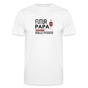 WERDENDER VATER - Männer Funktions-T-Shirt - Weiß - Vorne - AI Model Male 178 dark (178cm)