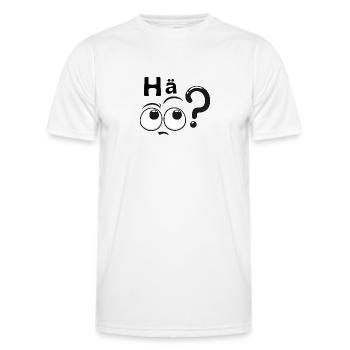 Hä? - Männer Funktions-T-Shirt - Weiß - Vorne - AI Model Male 178 dark (178cm)