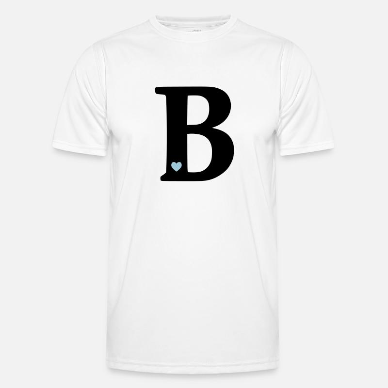 Buchstabe B Anfangsbuchstabe Männer Funktions-T-Shirt