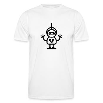Petit robot - T-shirt sport Homme - blanc - Devant - AI Model Male 178 dark (178cm)