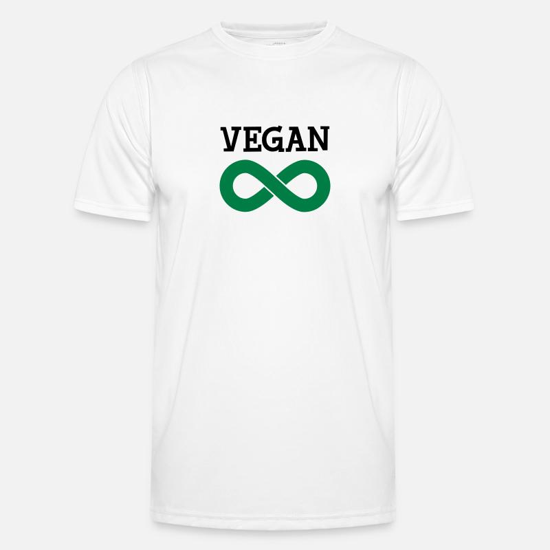 Vegan (Infinity Symbol) - Men's Functional T-Shirt - white