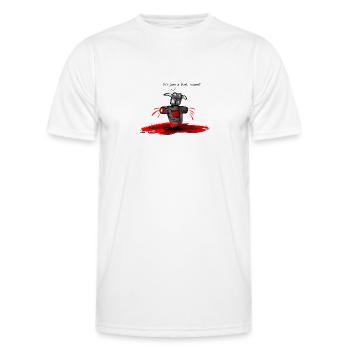 Just a flesh wound! - Men's Functional T-Shirt - white - Front - AI Model Male 178 dark (178cm)
