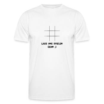 Tik Tak To oder Käsekästchen, lass uns spielen - Männer Funktions-T-Shirt - Weiß - Vorne - AI Model Male 178 dark (178cm)