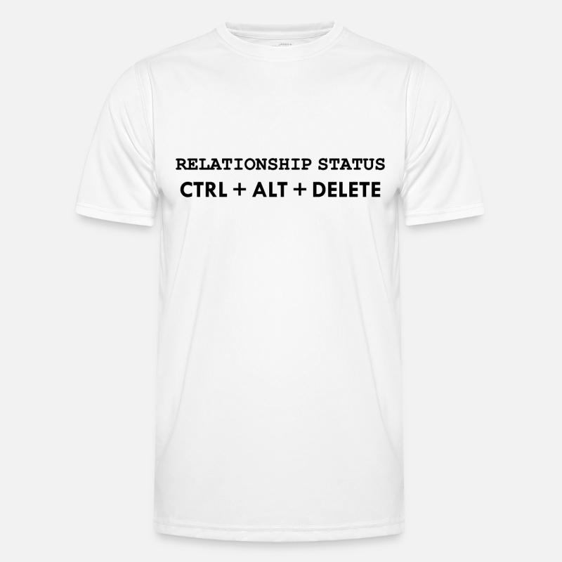 Relationship status CTRL ALT DELETE - Men's Functional T-Shirt - white