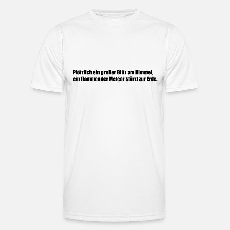 ploetzlich - Männer Funktions-T-Shirt - Weiß