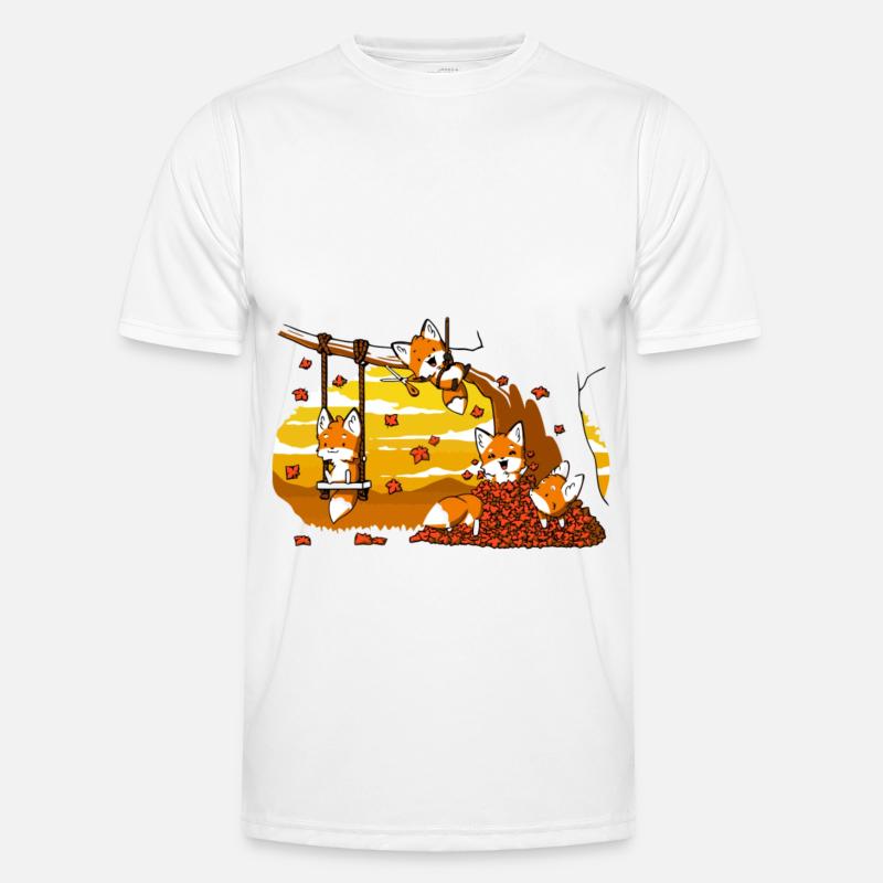 Fuchs Herbst Männer Funktions-T-Shirt