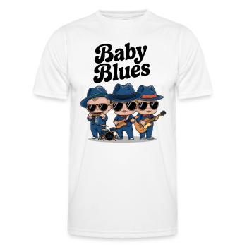 Baby-Blues - Männer Funktions-T-Shirt - Weiß - Vorne - AI Model Male 178 dark (178cm)