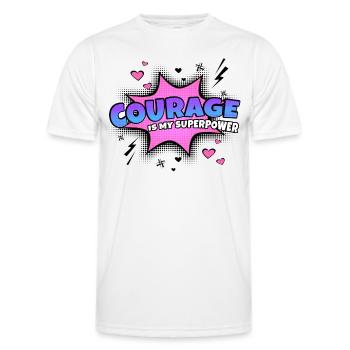 Courage is my superpower trait - Men's Functional T-Shirt - white - Front - AI Model Male 178 dark (178cm)