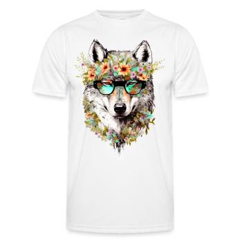 Cooler Wolf - Männer Funktions-T-Shirt - Weiß - Vorne - AI Model Male 178 dark (178cm)