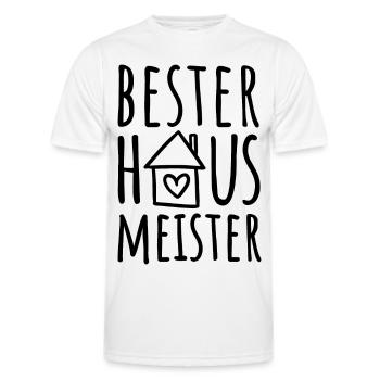 Bester Hausmeister - Männer Funktions-T-Shirt - Weiß - Vorne - AI Model Male 178 dark (178cm)