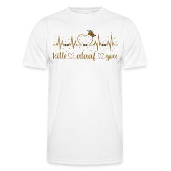 Kölle alaaf you Karneval Konfetti Herzschlag Köln - Männer Funktions-T-Shirt - Weiß - Vorne - AI Model Male 178 dark (178cm)