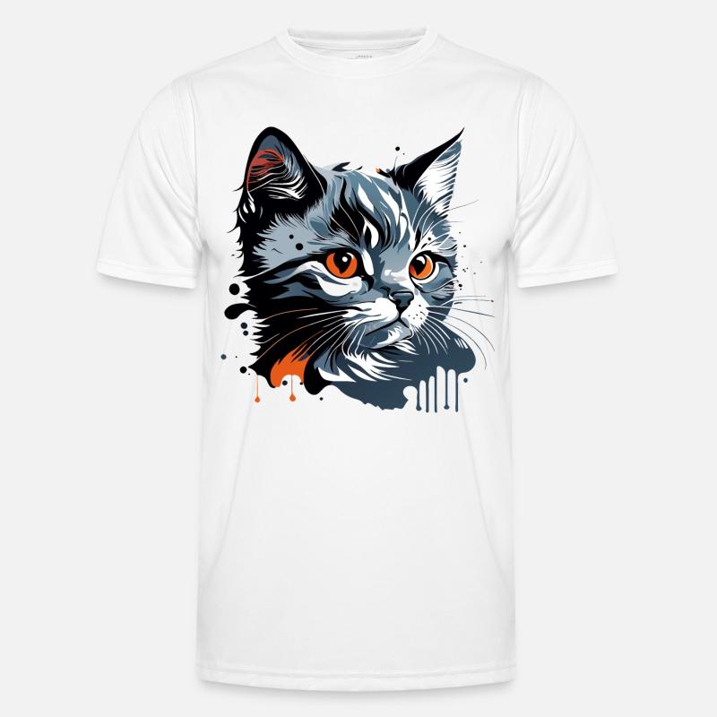 Kätzchen , junge Katze - Männer Funktions-T-Shirt - Weiß