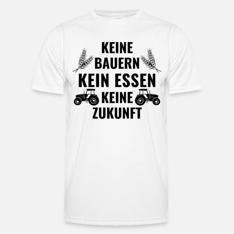 Bauerndemo Bauer Landwirt Bauern Protest Sprüche - Männer Funktions-T-Shirt - Weiß