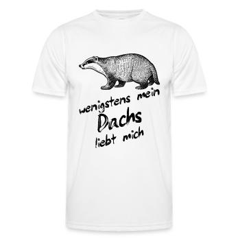 Dachs - Männer Funktions-T-Shirt - Weiß - Vorne - AI Model Male 178 dark (178cm)