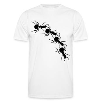 Ameise - Männer Funktions-T-Shirt - Weiß - Vorne - AI Model Male 178 dark (178cm)