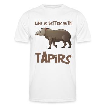 Tapir - Männer Funktions-T-Shirt - Weiß - Vorne - AI Model Male 178 dark (178cm)
