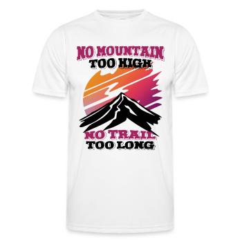 Kein Berg zu hoch, kein Weg zu lang - Männer Funktions-T-Shirt - Weiß - Vorne - AI Model Male 178 dark (178cm)