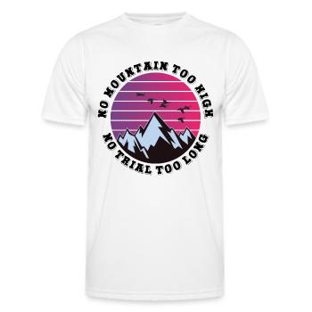 Kein Berg zu hoch, kein Weg zu lang - Männer Funktions-T-Shirt - Weiß - Vorne - AI Model Male 178 dark (178cm)