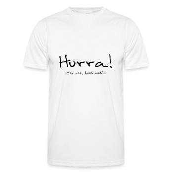 HURRA! ACH NEE... - schwarz - Männer Funktions-T-Shirt - Weiß - Vorne - AI Model Male 178 dark (178cm)