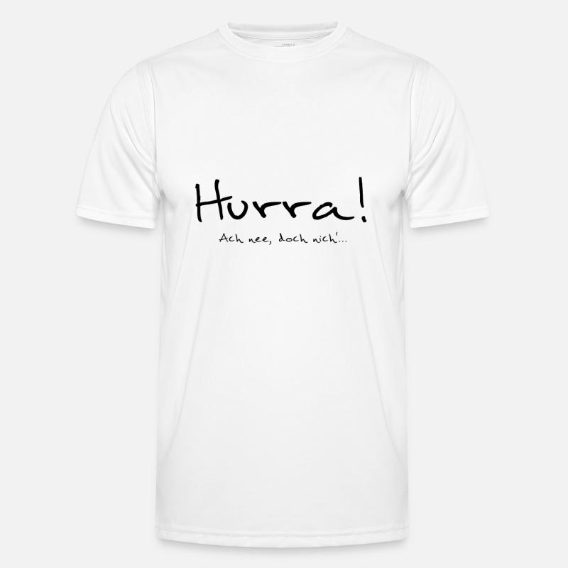 HURRA! ACH NEE... - schwarz Männer Funktions-T-Shirt