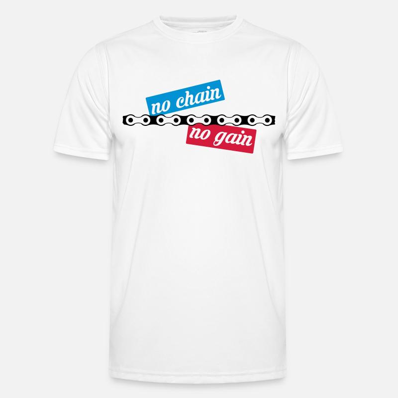 no chain no gain - Men's Functional T-Shirt - white