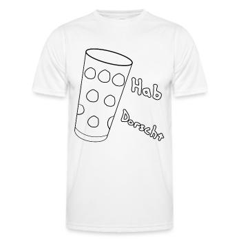 Hab Dorscht schwarz - Männer Funktions-T-Shirt - Weiß - Vorne - AI Model Male 178 dark (178cm)