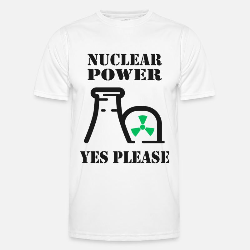 Atomkraft, Ja bitte, Kernenergie - Männer Funktions-T-Shirt - Weiß