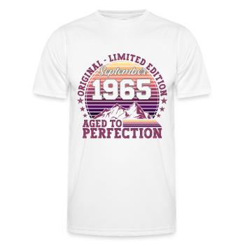 Original September 1965 57. Geburtstag Geschenk - Männer Funktions-T-Shirt - Weiß - Vorne - AI Model Male 178 dark (178cm)