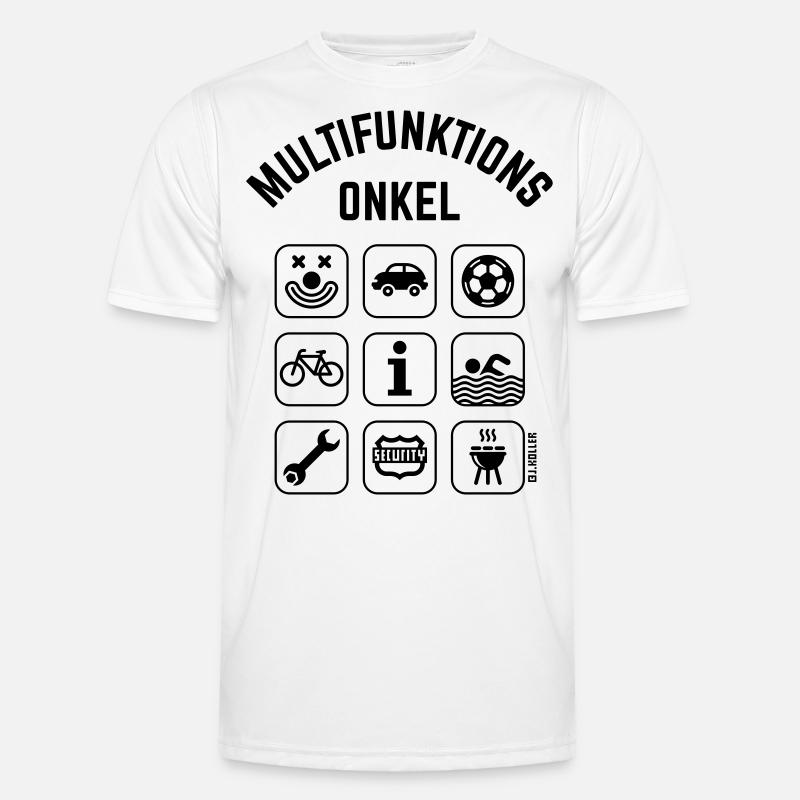 Multifunktions Onkel (9 Icons) Männer Funktions-T-Shirt