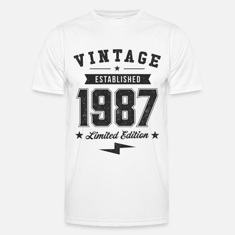 Årgang 1987 - Funktionsshirt til herrer - hvid