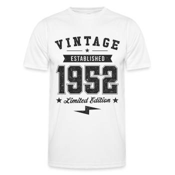 Vintage 1952 - Men's Functional T-Shirt - white - Front - AI Model Male 178 dark (178cm)