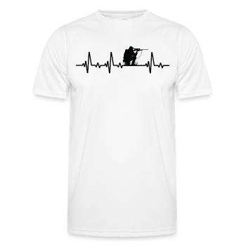 Jäger jagd herzschlag jagdhund t-shirt jagen - Männer Funktions-T-Shirt - Weiß - Vorne - AI Model Male 178 dark (178cm)