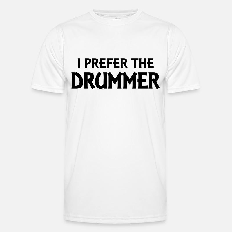 I prefer the drummer - Men's Functional T-Shirt - white