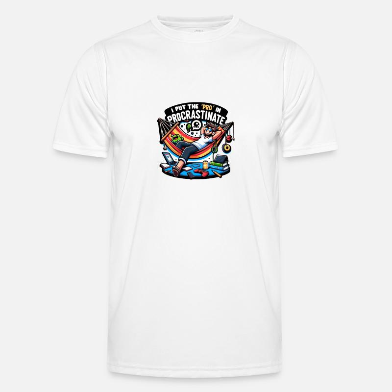 I put 'Pro' in Procrastinate - Men's Functional T-Shirt - white