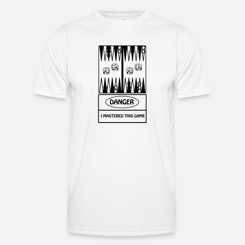 boardgame chess backgammon game night - Männer Funktions-T-Shirt - Weiß