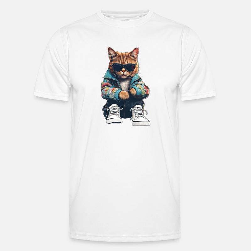 Chat cool T-shirt sport Homme
