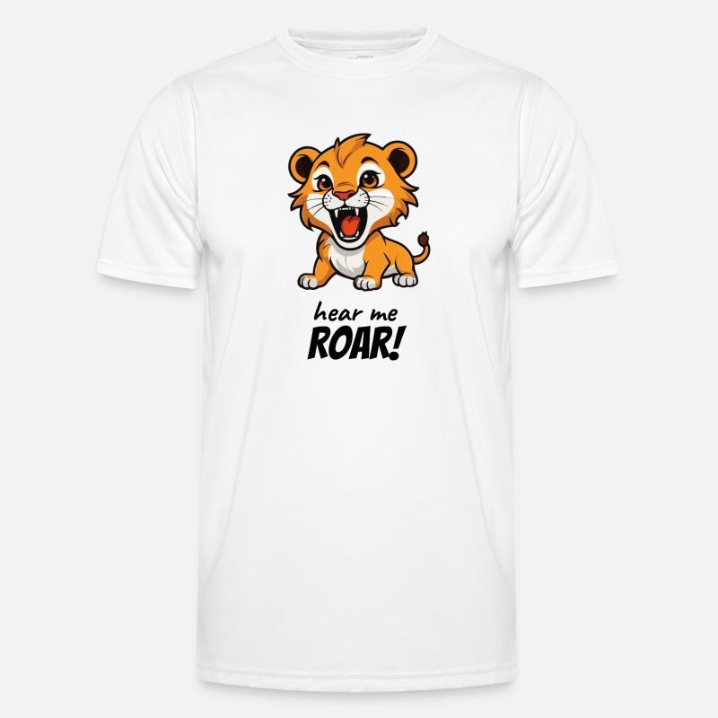 Brüllender Babylöwe Männer Funktions-T-Shirt