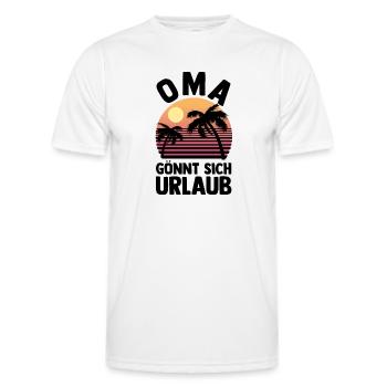 Vacancier Grand-mère Mamie - T-shirt sport Homme - blanc - Devant - AI Model Male 178 dark (178cm)