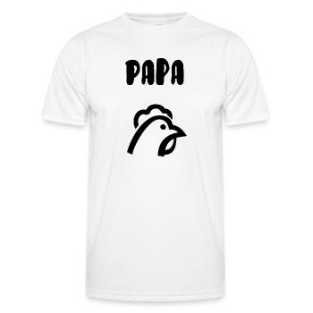 Daddy hen - Men's Functional T-Shirt - white - Front - AI Model Male 178 dark (178cm)