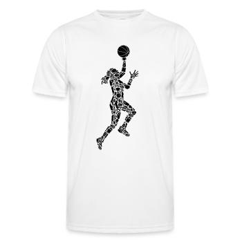 Basketball Player Symbols Girls Basketball - Men's Functional T-Shirt - white - Front - AI Model Male 178 dark (178cm)
