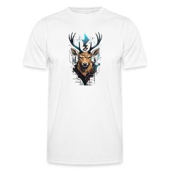 Bois de cerf - T-shirt sport Homme - blanc - Devant - AI Model Male 178 dark (178cm)