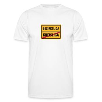 bezirksliga aufstieg kreisliga - Männer Funktions-T-Shirt - Weiß - Vorne - AI Model Male 178 dark (178cm)