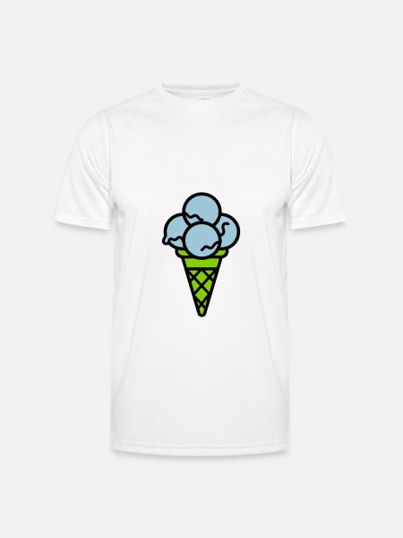 Eicreme Eis Lecker - Männer Funktions-T-Shirt - Weiß