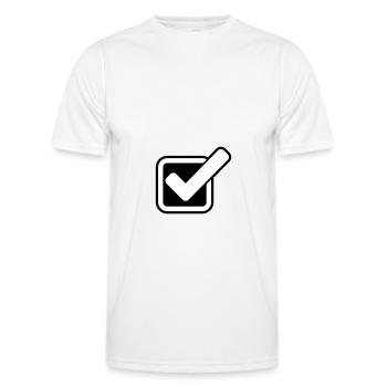 Tick Tick icon - Men's Functional T-Shirt - white - Front - AI Model Male 178 dark (178cm)