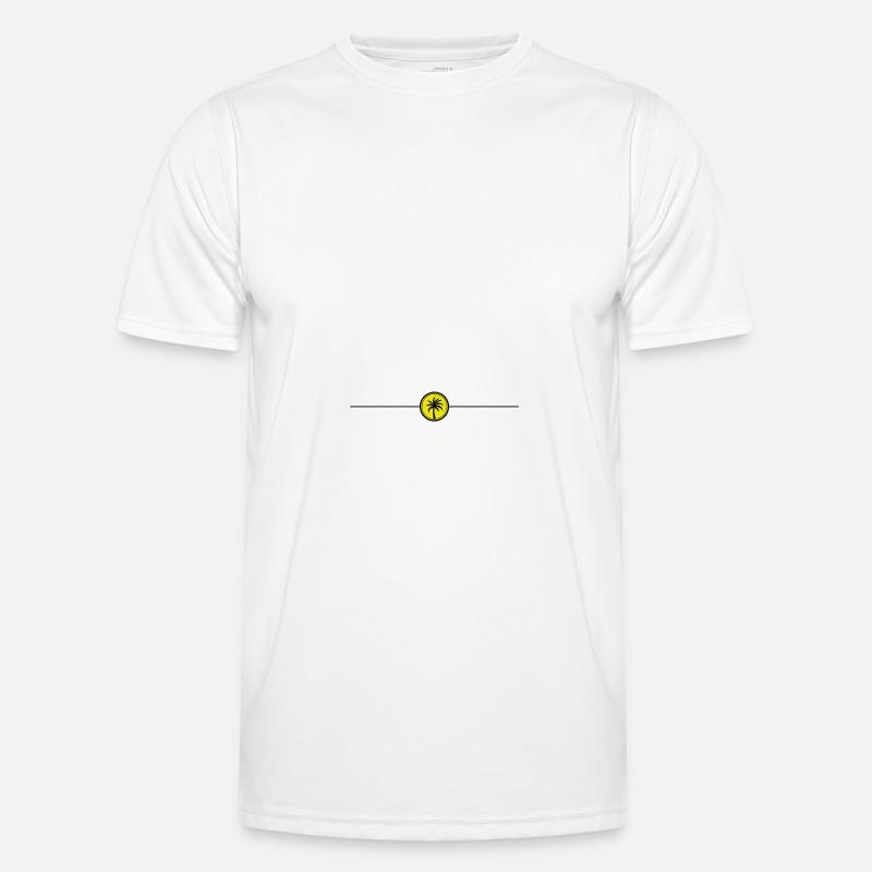 Palm tree line icon - Men's Functional T-Shirt - white