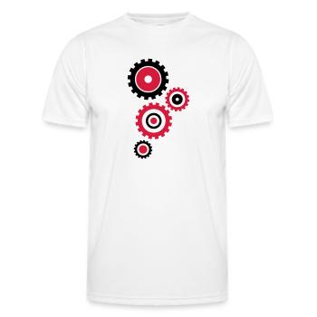 zahnraeder_hs2 - T-shirt sport Homme - blanc - Devant - AI Model Male 178 dark (178cm)